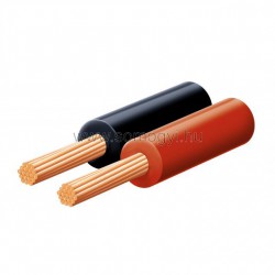 Hangszóróvezeték, piros-fekete, 2x0,15 mm, 100 m/tekercs